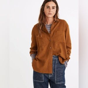 Madewell Flannel Oversized ex-boyfriend Swing Shirt Medium Womens NWT